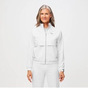 Figs Optic White Sydney Scrub Jacket xxs